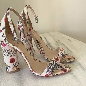 Schutz floral heeled sandals